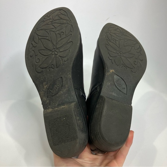 b.o.c. Black faux leather ankle boots women’s size 7.5 casual vegan minimalist - Picture 7 of 9